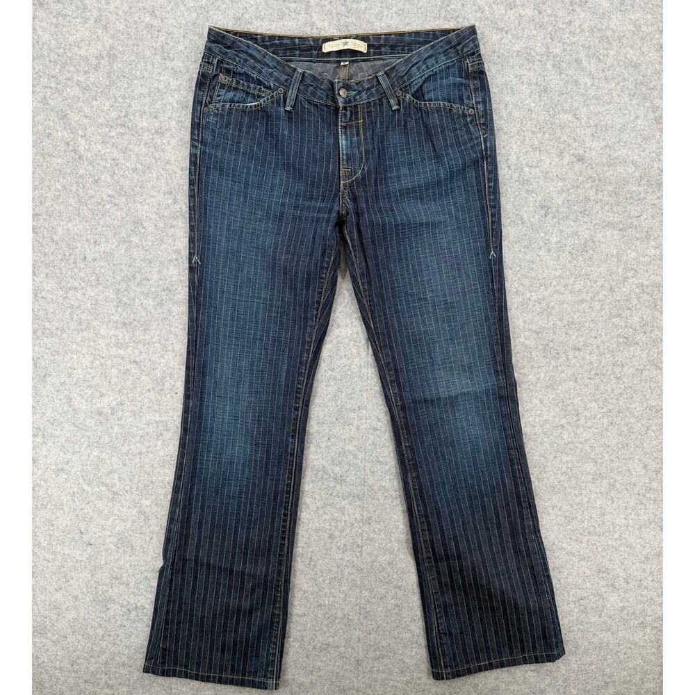 Y2K Vintage Agave Nectar La Sirena Striped Slim Bootcut Jeans, Women's Size 29
